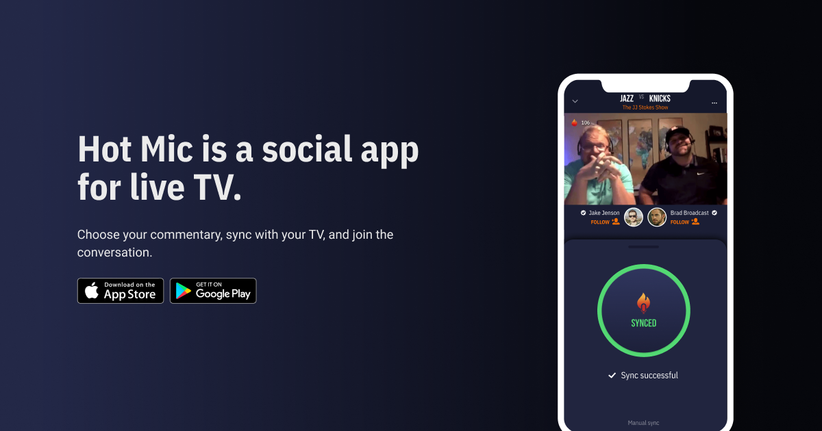 Hot Mic Choose your own live sports broadcaster.